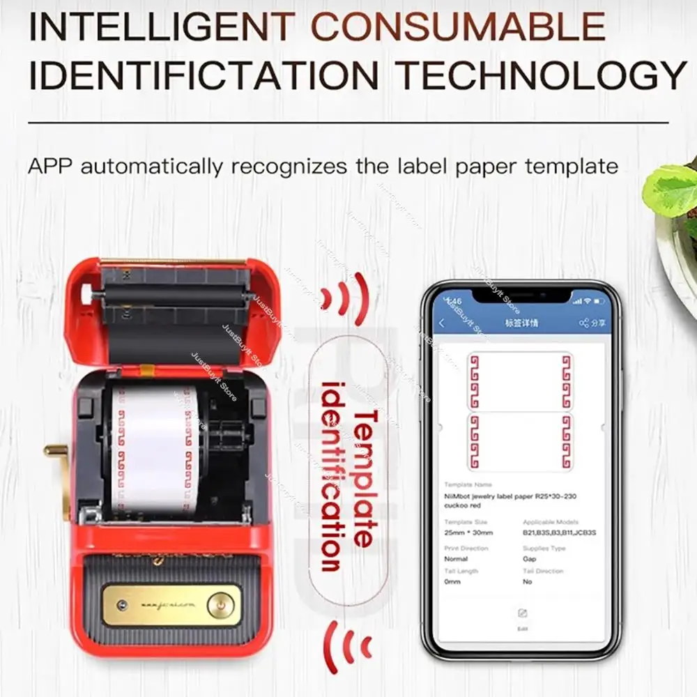 Niimbot B21 Impressoras de Etiquetas sem Fio Etiqueta Fabricante Etiqueta Térmica Portátil Handheld Impressora Código de Barras Preço Tag para o Telefone Móvel Quente - Imagem 4