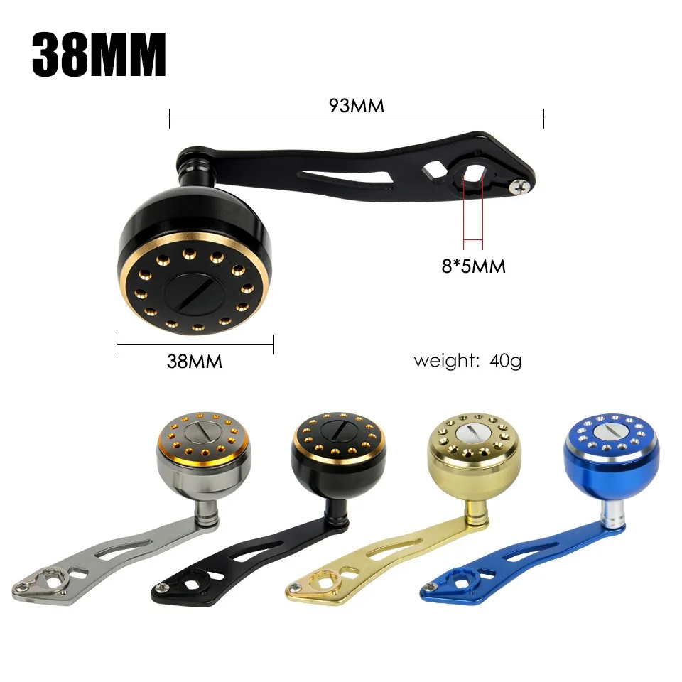 Single Fishing Reel Handle 93mm Metal Baitcasting reel Power Handle Aluminum Alloy DIY Fishing Accessory for DAIWA SHIMANO