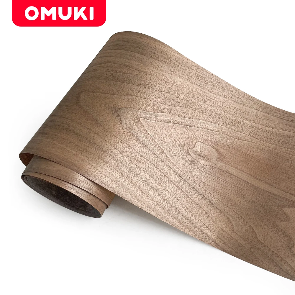 

Шпон OMUKI из натурального черного орехового дерева, для деревообработки, для ремонта колонок, гитар, мебели, 20*260 см