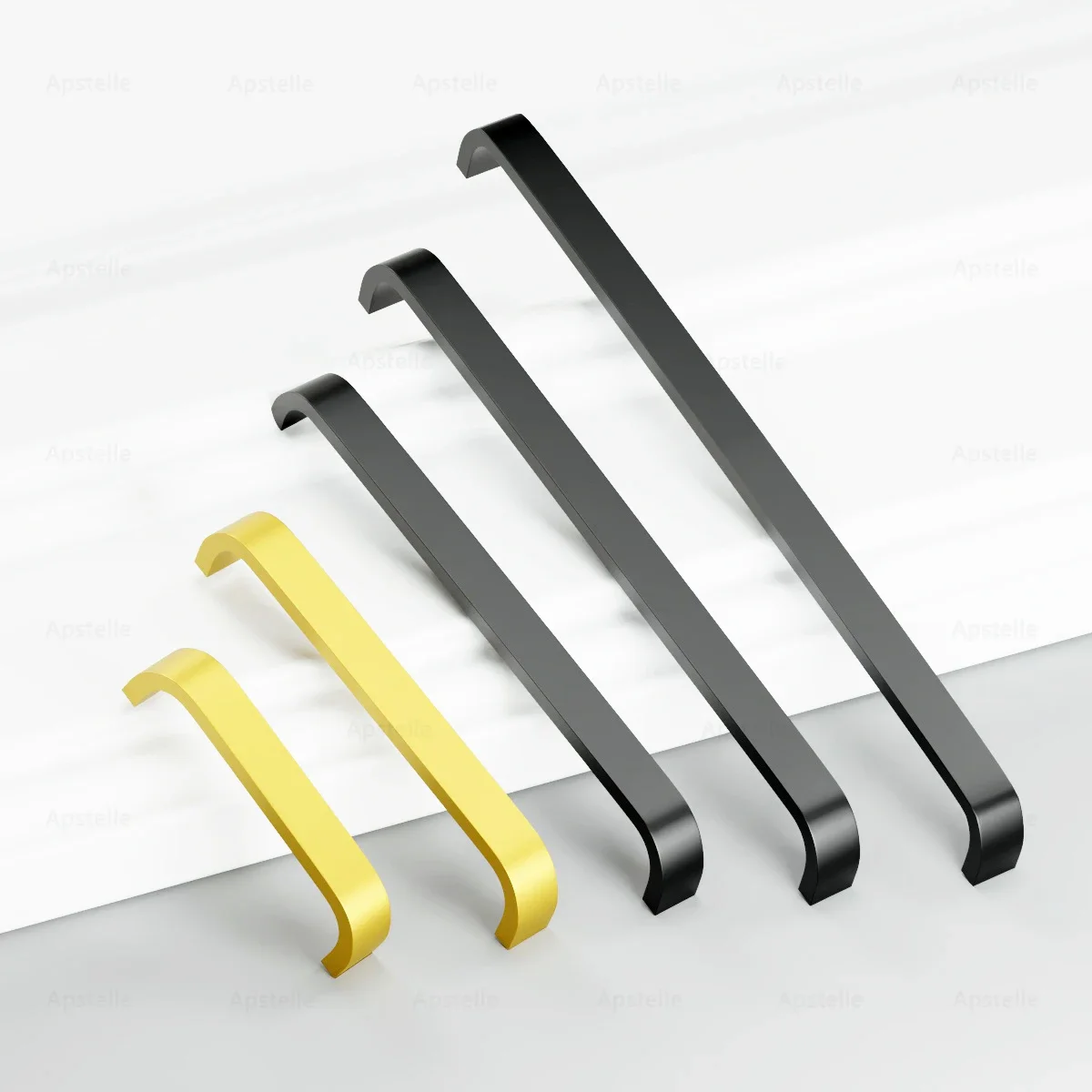Description Picture 3 of itemBlack Kitchen Cabinet Handles Cupboard Aluminum Alloy Drawer Knobs Wardrobe Door Knob and Handle Furniture Hardware