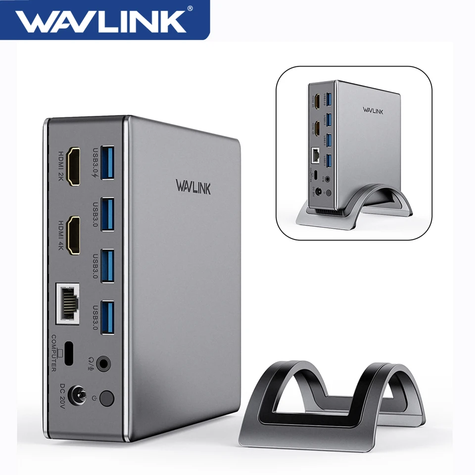 WAVLINK USB3.0 ウルトラ5K ドッキングステーション デュアル4K