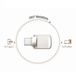 High - Capacity 2TB Dual Interface USB Flash Drive with OTG Type - C Capability (2TB)