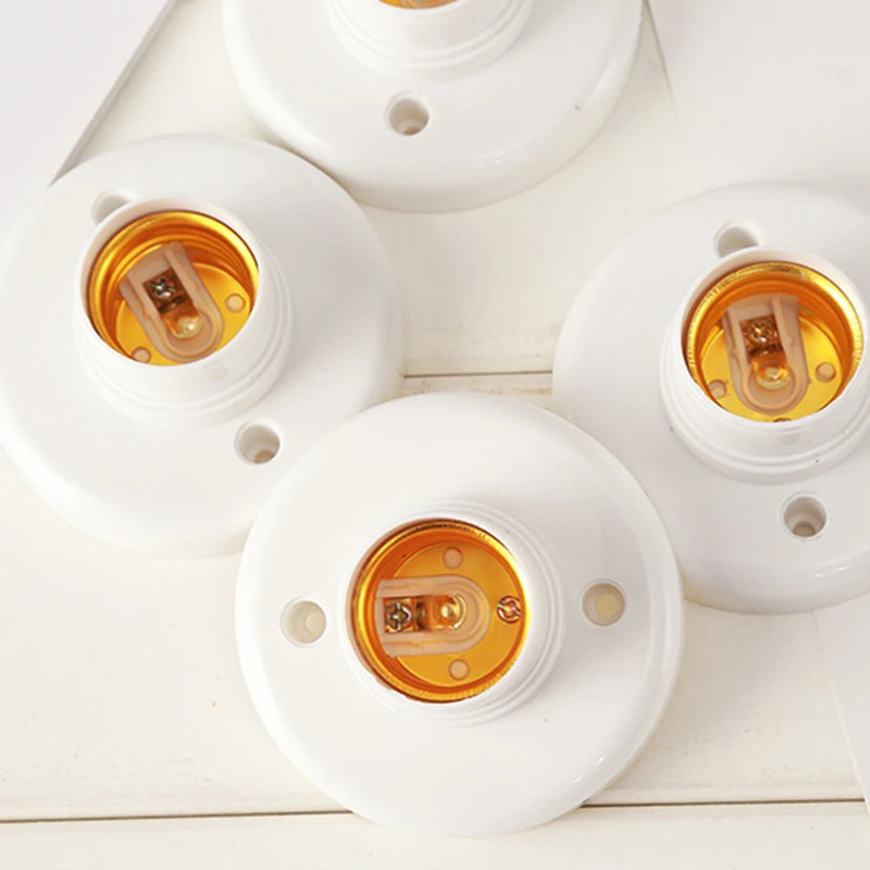 Lamp holder 10pcs E27 plastic screw lamp holder bulb socket adapter