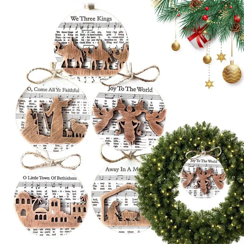 

Рождественский деревянный орнамент для рождественской елки