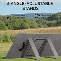 Panneau solaire portable NEWSMY 400W, cellules BC à haute efficacité de 24,3 %, étanche IP65, sortie MC4/XT60/DC, design pliable, stabilité améliorée avec 6 béquilles intégrées, pour le camping, les camping-cars et l'alimentation d'urgence, compatible avec les stations d'alimentation 4