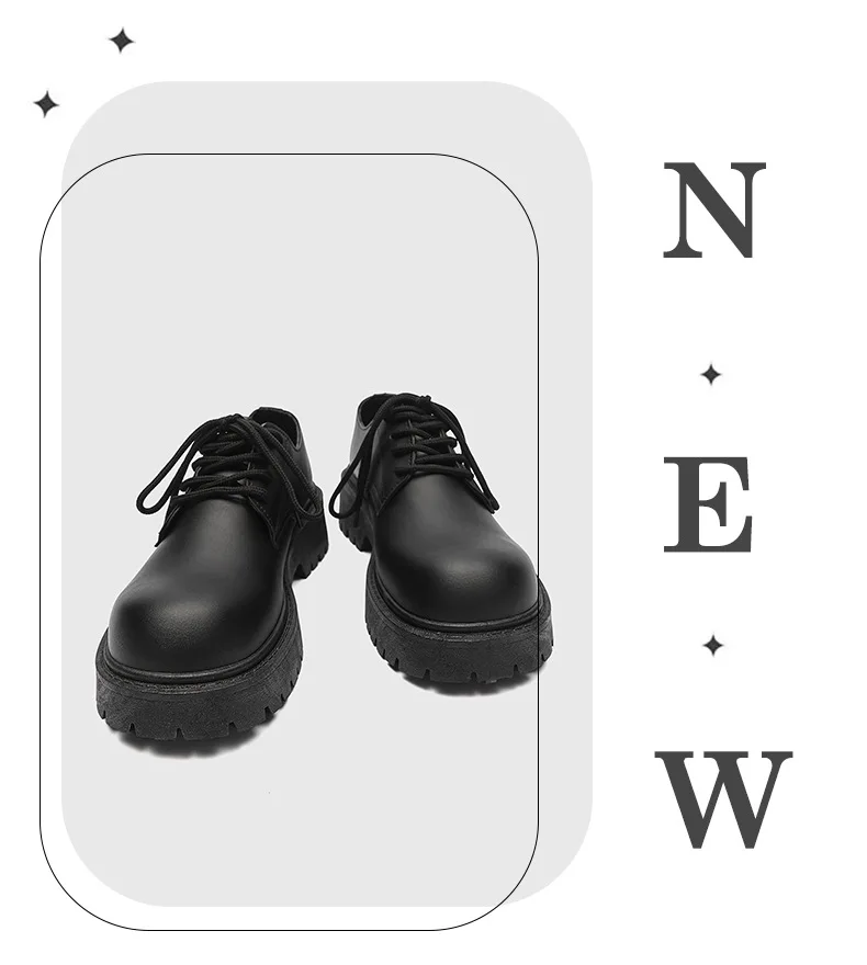 حجم كبير أحذية جلدية للرجال منصة سوداء الدانتيل يصل حذاء كاجوال للشباب النمط البريطاني الأعمال الأحذية الاجتماعية Zapatos Hombre