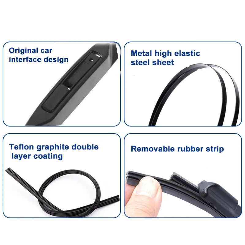 Car Wiper Blades For Mazda 626 1997-2002 Windshield Windscreen Front Window Blades 21"+19" Car Wiper 4