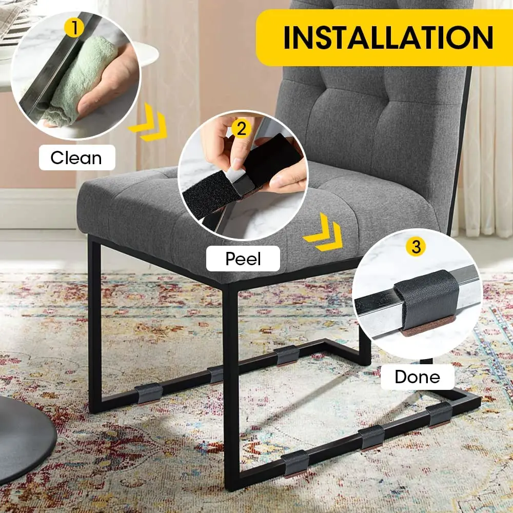 Feltrini Per Mobili Pesanti 32 Pezzi Tappi Per Gambe Di Sedie, Tappi Protettivi Per Gambe Di Tappi Per Sedie - Foto 11