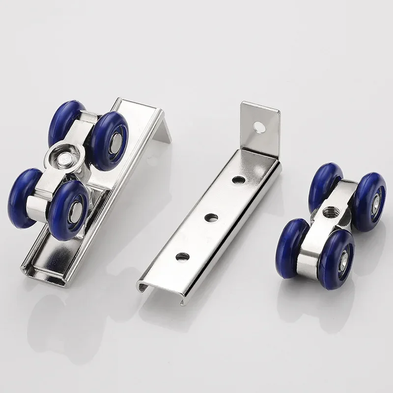 Sliding Door Roller Pulley 2pcs/set Sliding Door Roller Hardware Slide Doors Pulley 4/8 Wheels Home Room Wood Door Hanging Wheels Rail Track Pulley