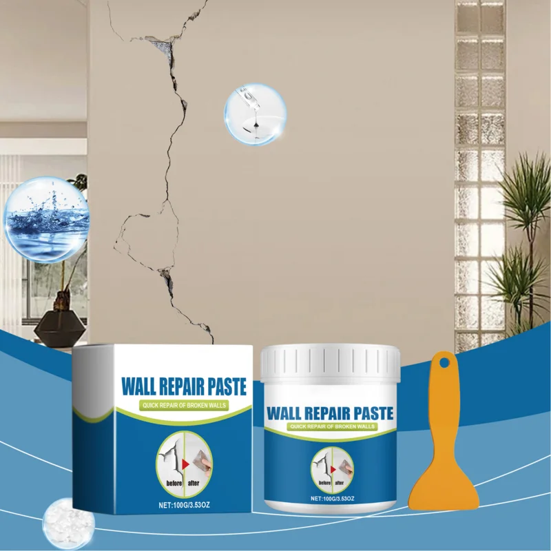 Wall Spackle Repair Paste Spackle Tool Drywall Repair Kit Wall Hole Filler Mending Agent Putty Paste White