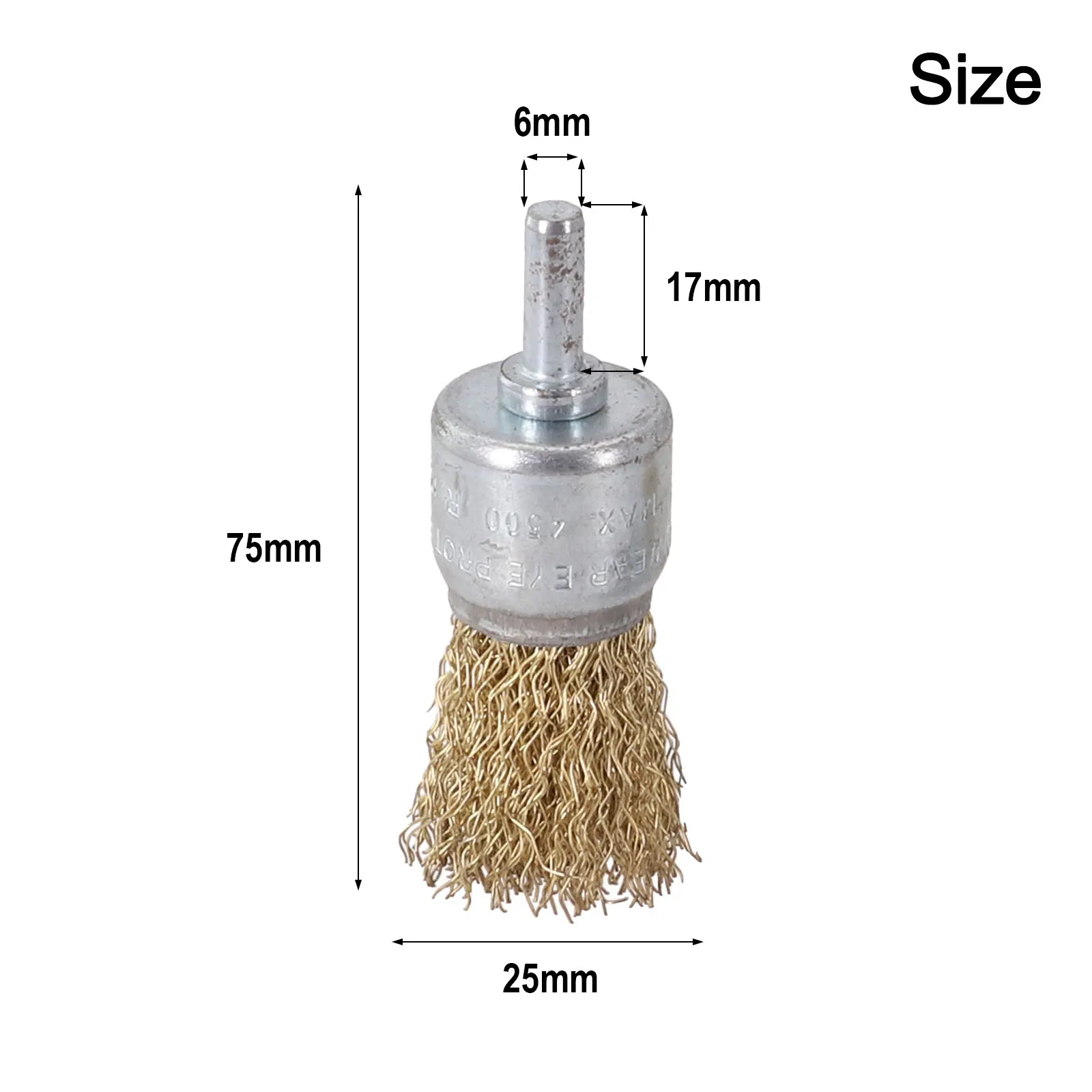 Hot Sale Practical Brass Wire Brush End Wire Brushes For Drill Rust Removal Tool Wheel 3pcs 6mm Shank Crimp Cup Set Kit