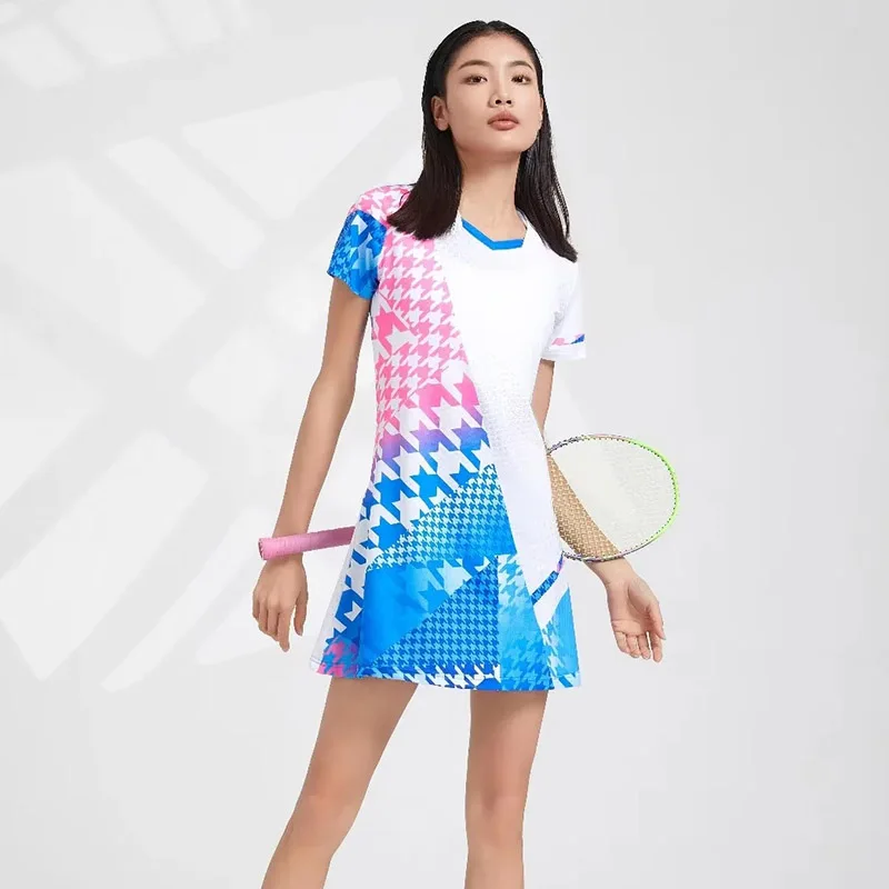 Sport Badminton Women Tennis Dress Short Sleeve Table Tennis golf Women's Suit Running Dress For Girl Women yoga shirts women dress sports clothing