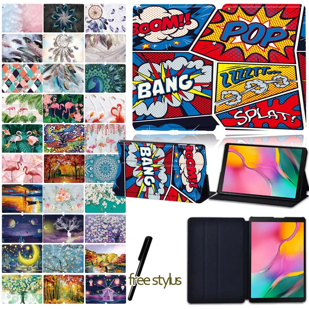 Custodia Con Motivo A Piume Custodia Per Samsung Galaxy Tab A 10.1 "T510/Tab A 10.1" T580 Custodia Per Tablet Leggera Antipolvere