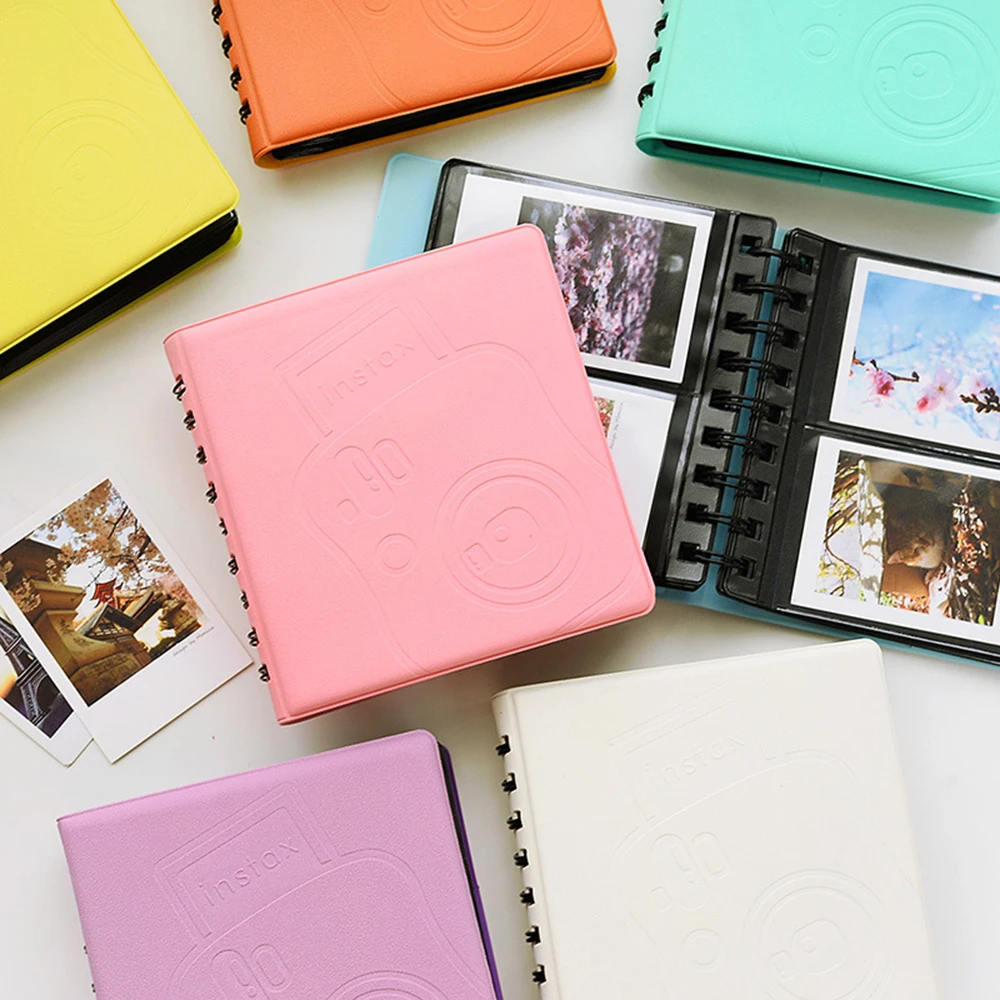 Photo Film Album New Macaron Color Series 68 Pockets Photo Album For 3 Inch Photo Paper Name Card For Fujifilm Instax Mini 12 11 9 8 7+ Camera