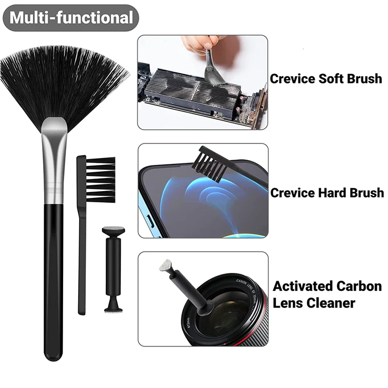 18-in-1 Computer Keyboard Cleaner Brush Kit Earphone Cleaning Pen For iPad Phone Screen Cleaning Tools Keycap Puller Holder 4