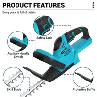 Drillpro 510mm Cordless Electric Hedge Trimmer Wireless Hedge Cutter Pruning Saw Dual-blade Garden Power Tool For Makita Battery 2