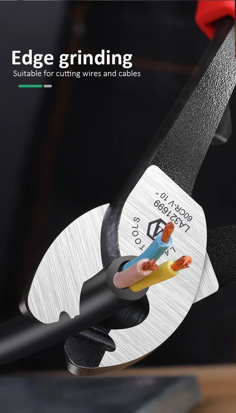 LAOA 1000V Isolierte Kabelschneidemaschine Elektriker Professionelle Zange Schlag-Abisolierzange VDE-Zange Kabelschneider – Detail 11