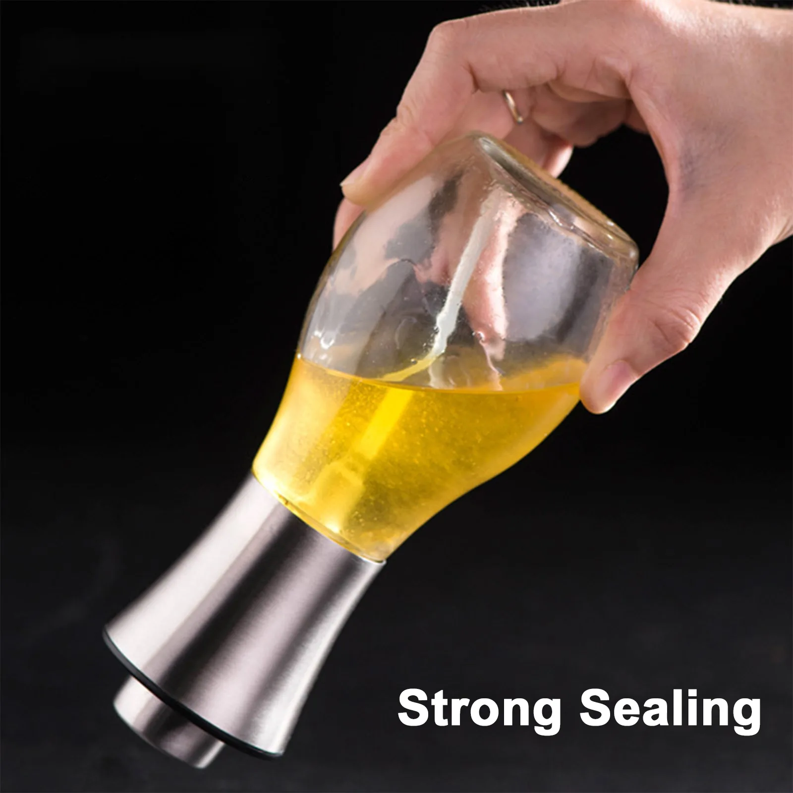 

Bottle Oil Sprayer 16.5x7cm 200ml Anti-corrosion Glass Olive Oil Sprayer Portable Reusable Rust-proof Accessories