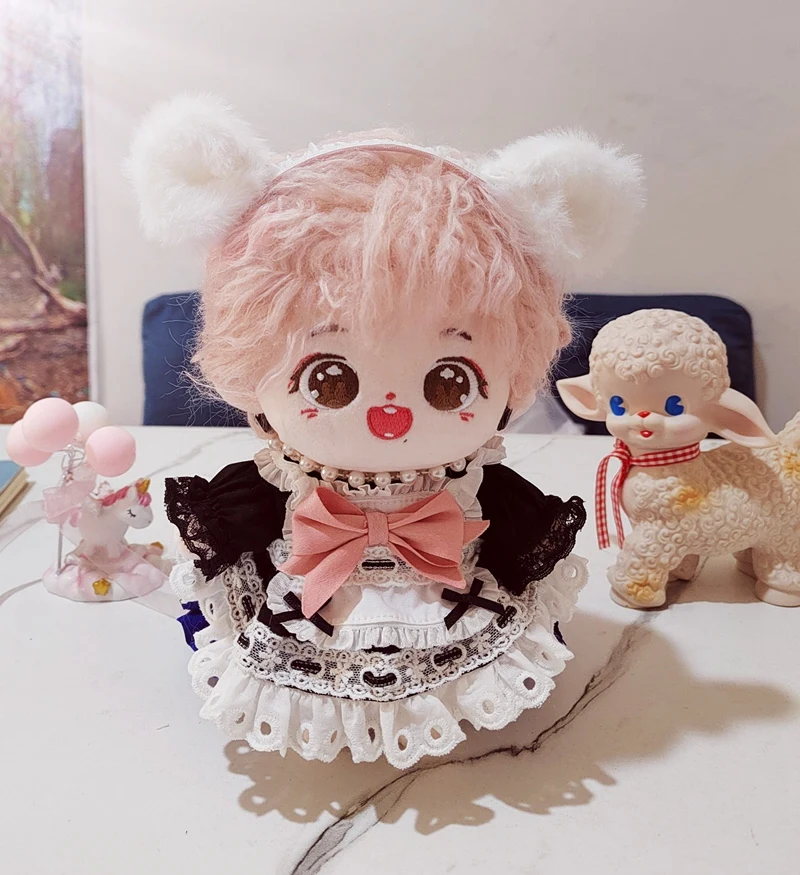 Vêtement Pour Poupées Vêtements De Poupée Labubu En Peluche - Accessoires De Poupée Tendance Et Mignonne Pour Poupée De 17 Cm - Cadeau Idéal (lapin Rose Crème Glacée Sans Poupée Habit Barbie