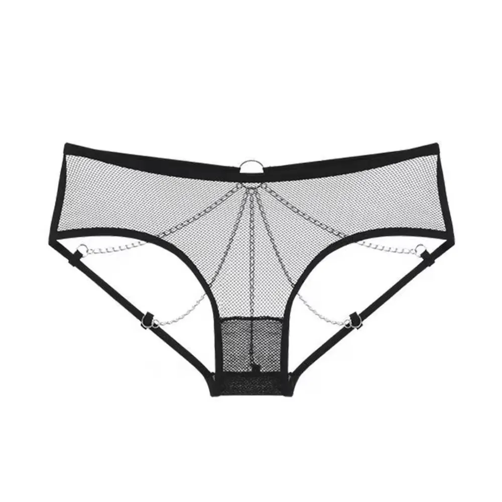 Women's Sexy Underwear Hollow Out Lace Iron Panties Sexy G String Briefs Thong Female Intimates Underpants One Size