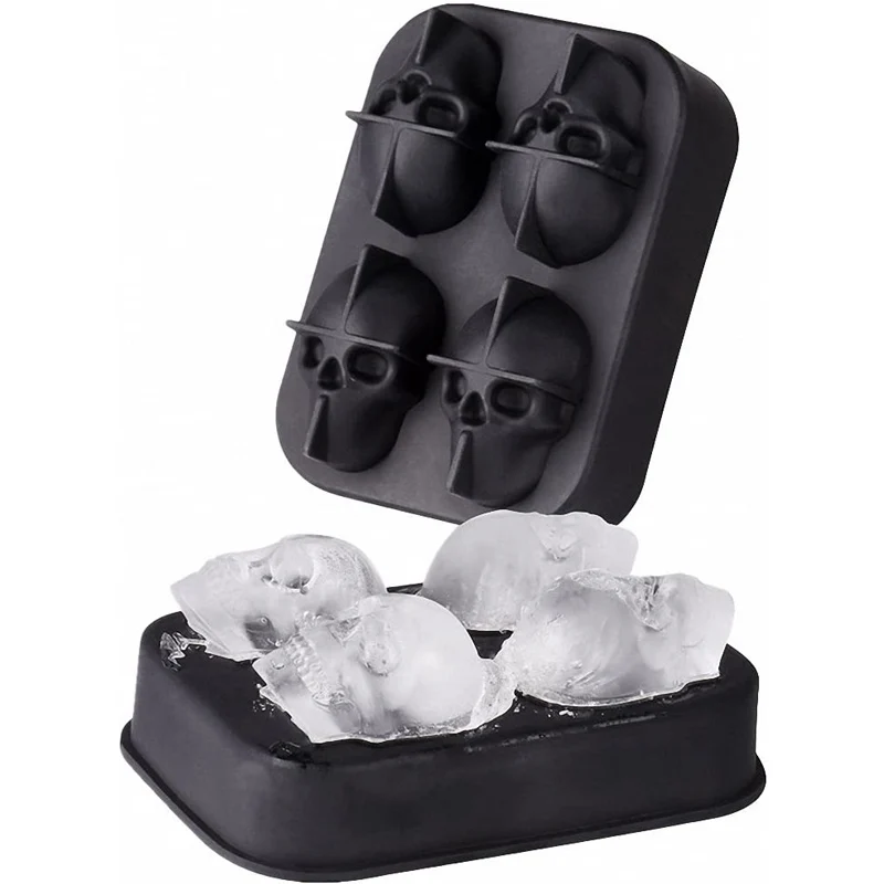 Skull Whisky Cocktail Ice Mold for Spooktacular Drinks