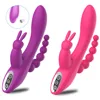 3 In 1 Dildo Rabbit Vibrator Waterproof USB Magnetic Rechargeable Anal Clit Vibrator Sex Toys for Women Couples Sex Shop 1