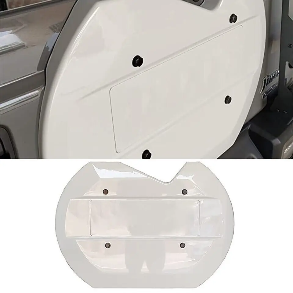

1Pcs White Rear Spare Tire Tyre Cover Plate Fits For Suzuk Jimny 2019-2023