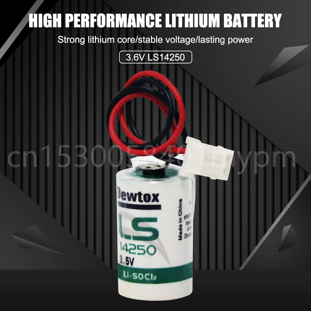 Lítio Ls14250 10 Batteria com Plug para ls Plc Cnc Machine Tools Medidor de Água a Gás 14250 r6 Sl35 Er14250 Bateria Pcs 3.6v 1200mah de - Image 4