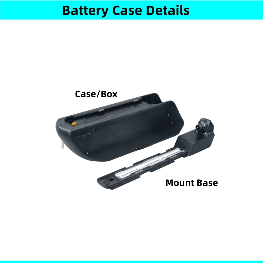 Down Tube Ebike Battery Box Solution Tiger Shark Reention Ebike Battery Box 36V 48V 52V Case USB 65 pcs 18650 Cells