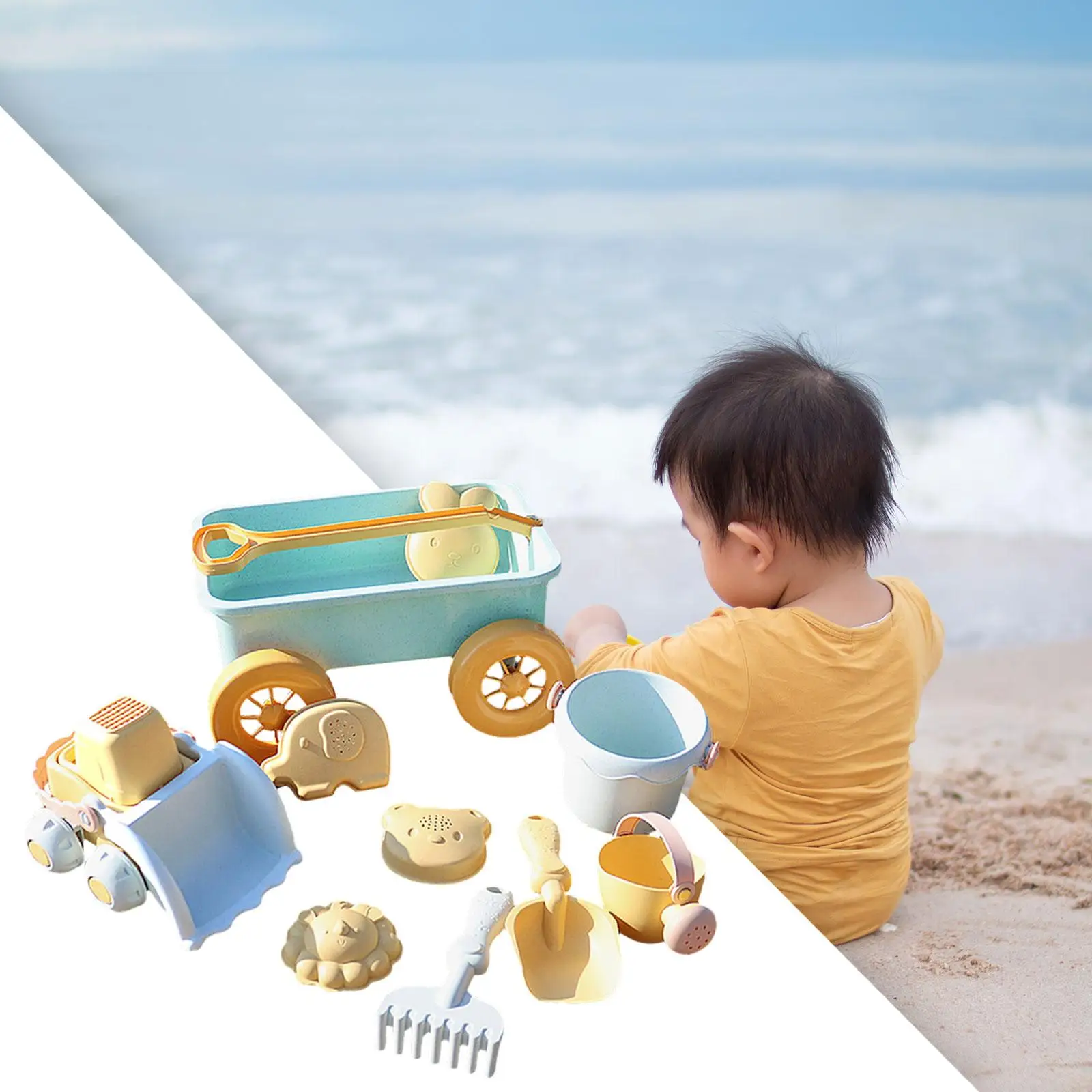 Cart Beach Toys Watering Can Beach Bucket Beach Sand Toys Set for Garden