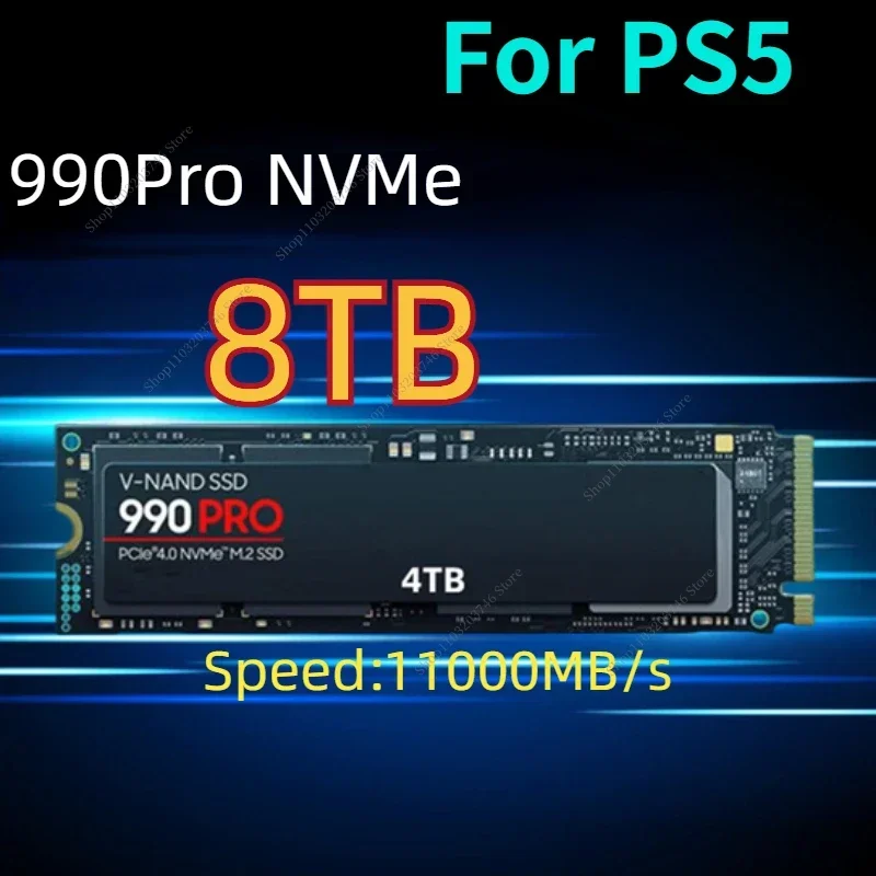 2024 New 990PRO 8TB 4TB 2TB 1TB SSD Internal Solid State Drive Hard Disk M2 2280 PCIe Gen 4.0 x 4 NVMe for Desktop PS5 Laptop PC