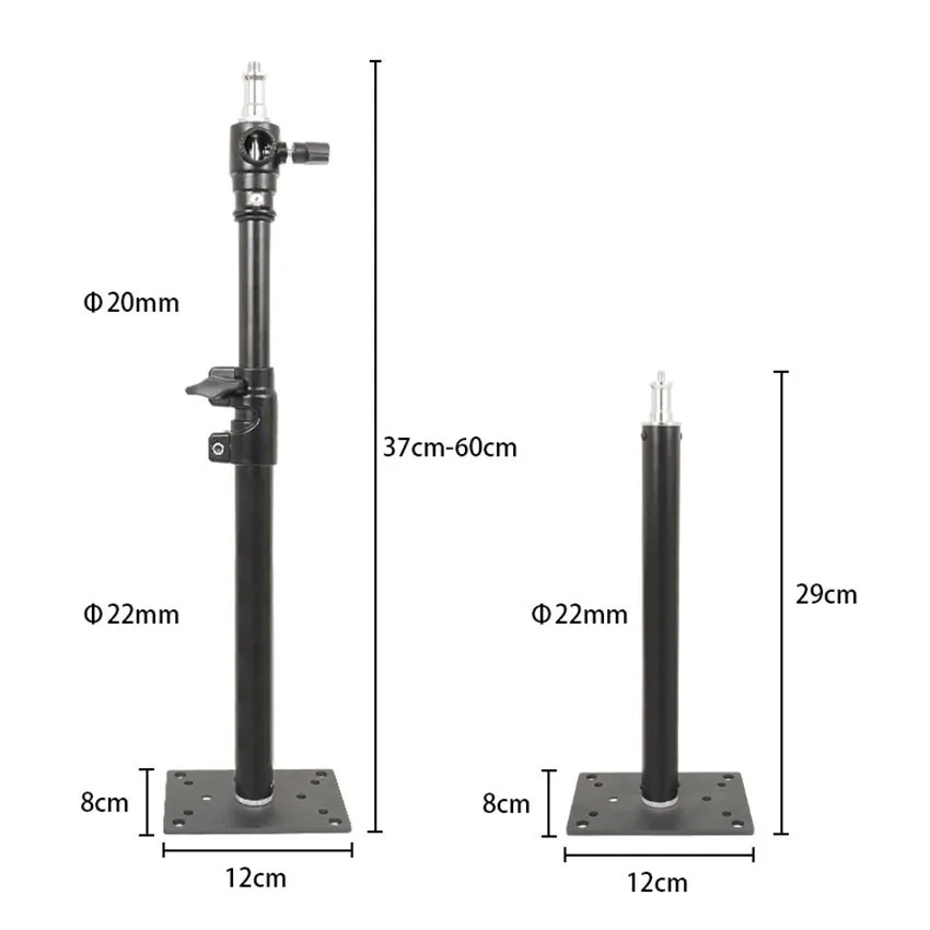 29cm 60cm Projector Wall Mount Stand Photography Bracket Ceiling Bracket Holder for Softbox LED Panel Light DV Security Camera