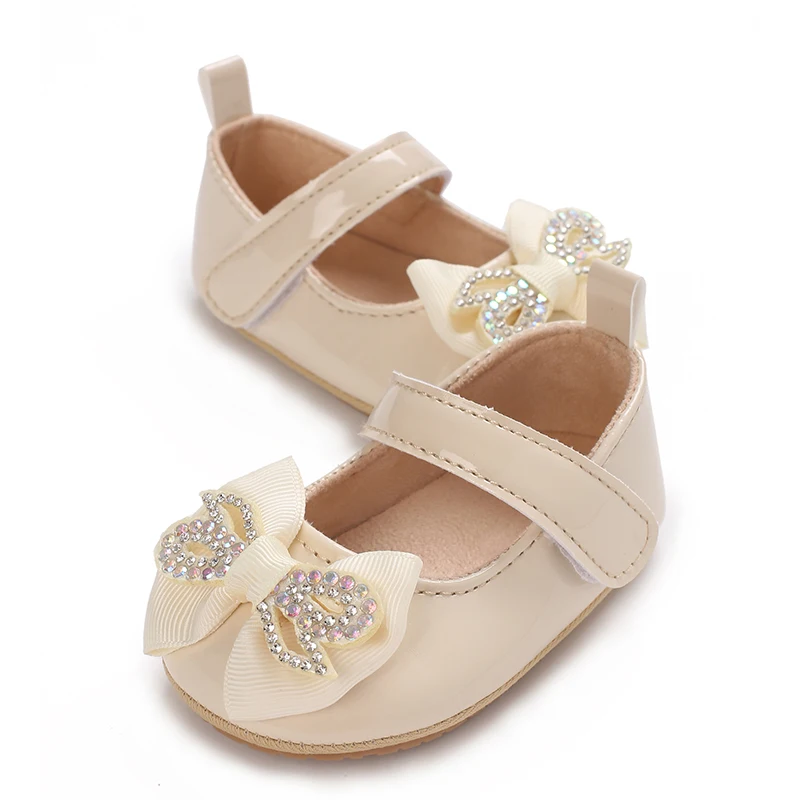 VALEN SINA New 0-18M Newborn Baby Girl Cute PU Leather Multi color Rubber Soft Sole Princess Shoes Bow Step 1 Walking Shoes for 4