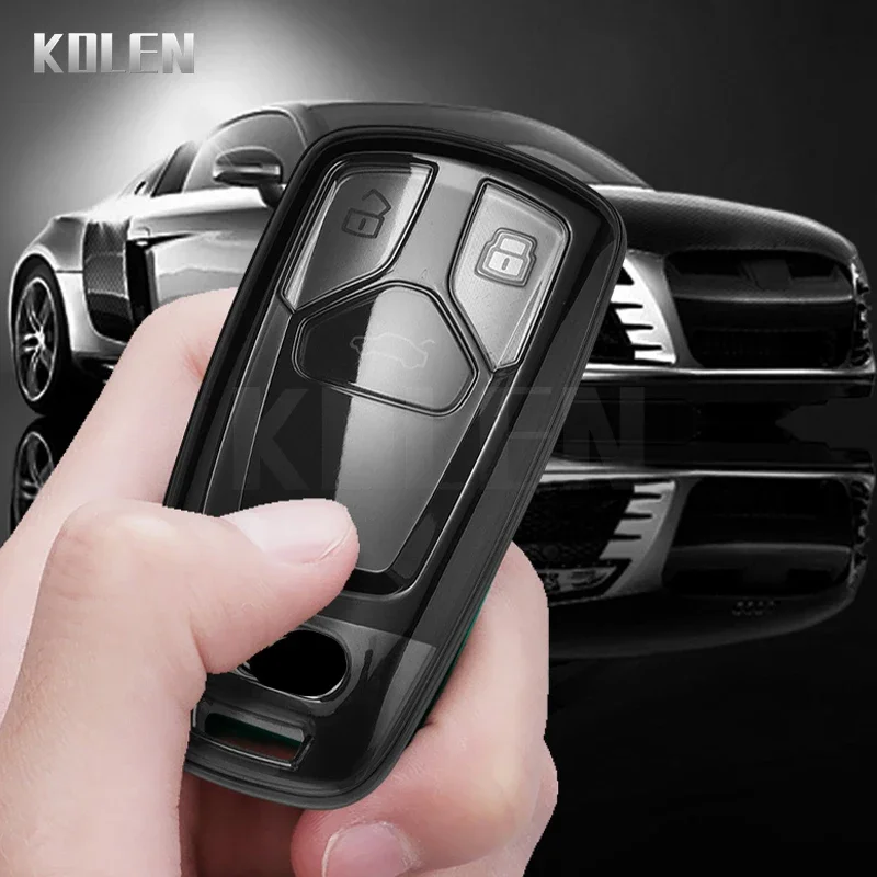Premium TPU Car Key Protector with Keychain Accessory