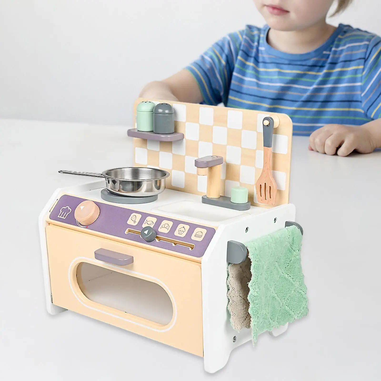 

Kitchen Pretend Play Set Toy Kitchen Set for Toddlers Preschool Boys Girls