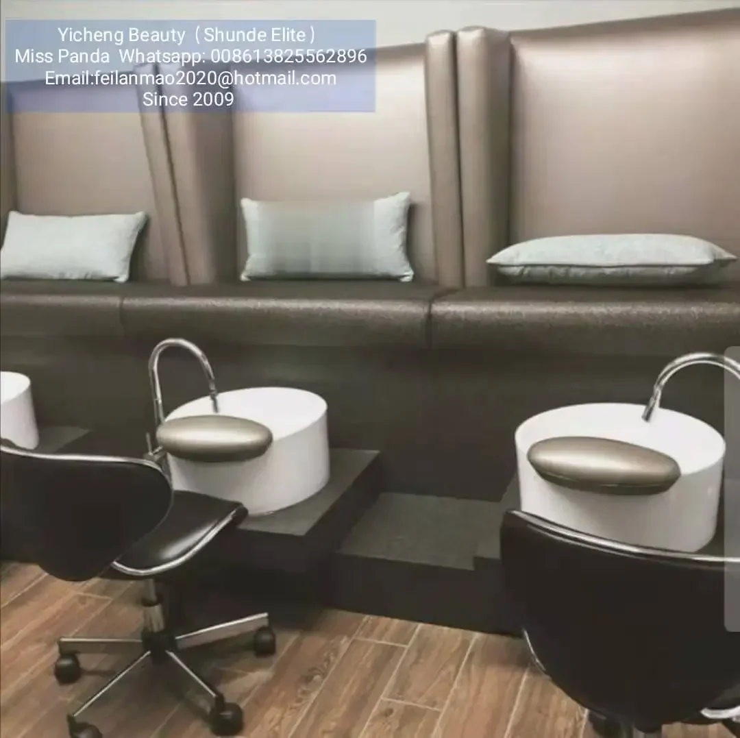 Pedicure Chair,Beauty Luxury Pipeless Pedicure Chair Spa Massage Chairs Portable Basin Foot Spa Bow