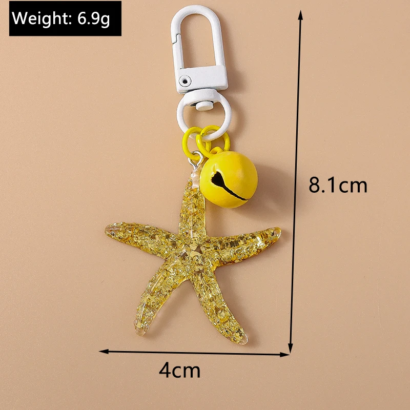 Aihua Chic Sommer Strand Seestern Schlüsselanhänger Urlaub Meer Souvenir Geschenk Auto Schlüssel Halter Handtasche Anhänger DIY Schmuck – Detail 7