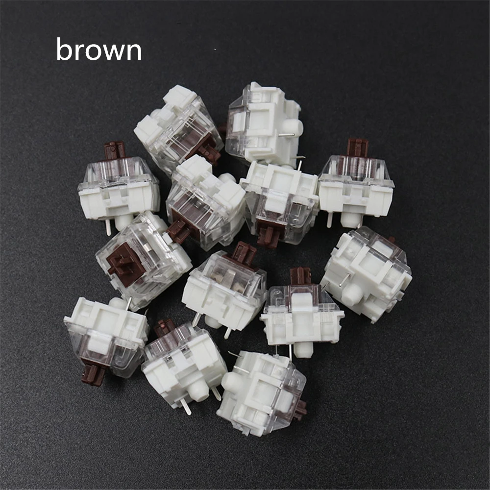 

100pcs Mechanical Keyboard Black Blue Brown Red Key Switch for CIY Sockets SMD 3pin Thin Pins Compatible with MX Switch