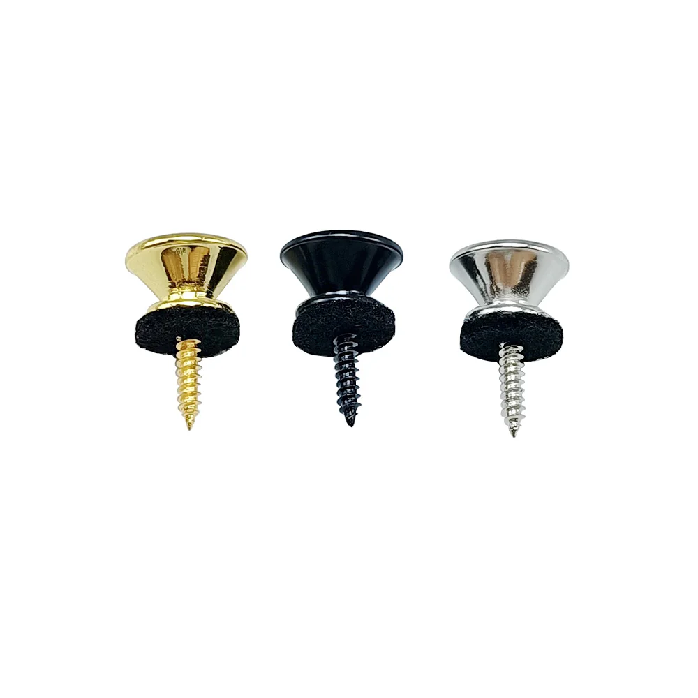 2pcs/lot Metal Guitar Button Electric Bass Strap Locking Pegs Metal End Ukulele Buckle Lock Pins Guitar Accessories
