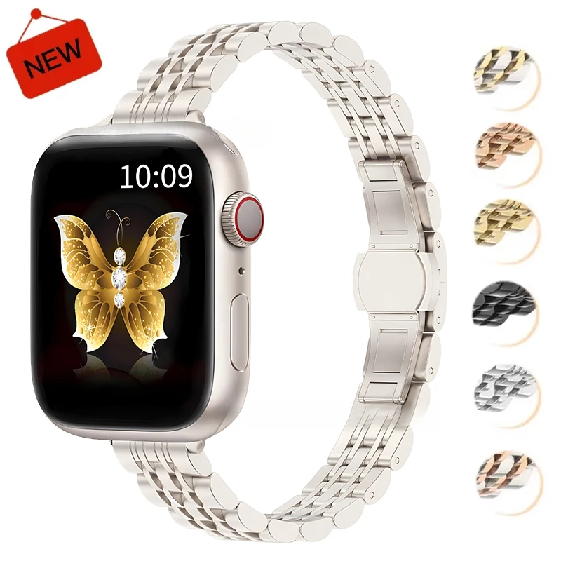 สายนาฬิกาสแตนเลส 41-46 มม. สำหรับ Apple Watch รุ่น Ultra 2 และ Series 10-3