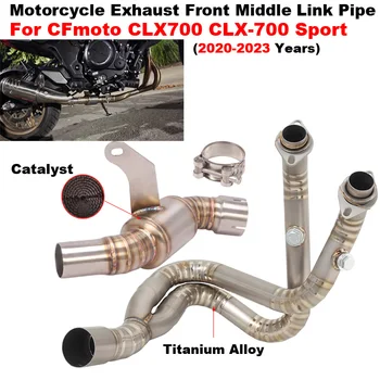 Motorcycle Exhaust Full System Front Link Pipe Escape Moto Replace Catalyst For CFMOTO Clx-700 Clx700 700CLX Sprot 2020 - 2023