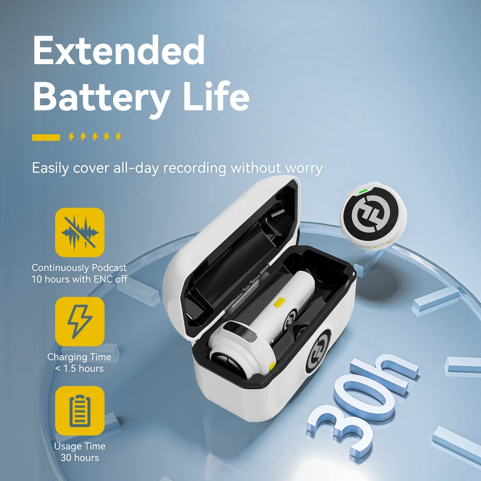 Hollyland LARK M2 ホワイト ワイヤレスラベリアマイク 300m範囲 10