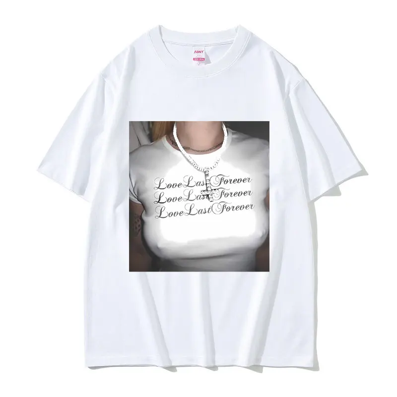 El amor sigue destruyendo para siempre la solitaria camiseta de rap Ken Carson caos Playboy Carti Opium moda de la camiseta