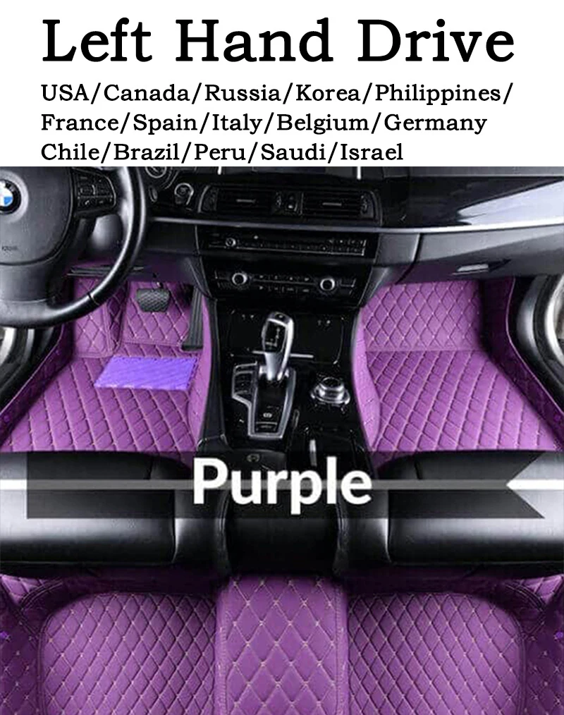  Voiture Cuir personnalisés Tout Compris Tapis De Sol Moquette,  pour Audi S5(2door) 2017-2023 Moquette Doublure IntéRieure Protection  Accessoires,Purple