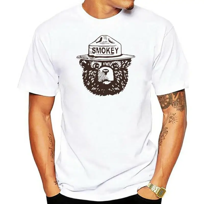 

Новинка 2022, популярная мужская повседневная футболка с рисунком медведя smokey, футболка с винтажным графическим дизайном и логотипом, футболка с 27 буквами, мужские топы с принтом в подарок