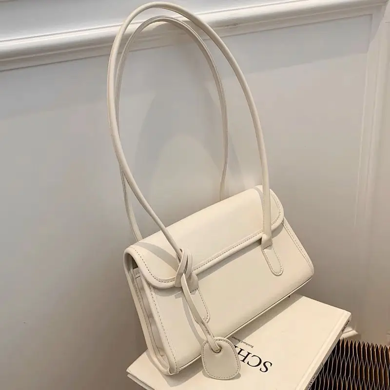 JIAERDI Vintage White Handbags Women New Retro Elegant Leather Shoulder Bags Ladies Hot Girls Chic Underarm Bag Purses Female