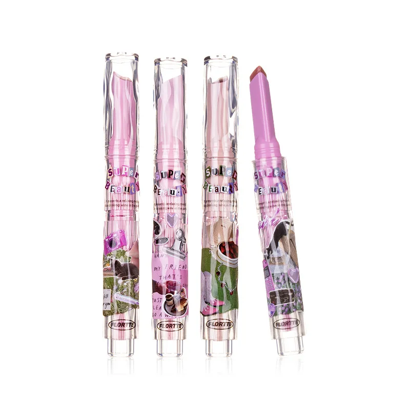 FLORTTE New Product Blame Melia Solid Lip Gloss First Kiss Love Bar Lipstick Moisturizing and Lasting Water Gloss Lip Glaze 5