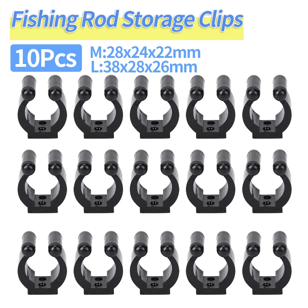 Fishing Rod Holder ABS Plastic Rod Clips Storage Rack Clamps