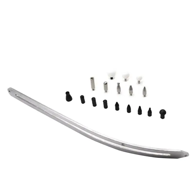 자동차 덴트 크로우바 풀러 세트, 강철 차체 덴트 리프터 리무버, 큰 곡선 막대 포함, 자동차 덴트 무도장 리무버 슬라이더 막대