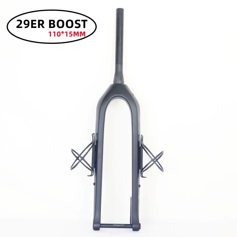 

Winow updated 29ER MTB Carbon Fork 110*15MM Boost Cross Country Mountain Bike Carbon Rigid Fork With Water Cage Eyelets